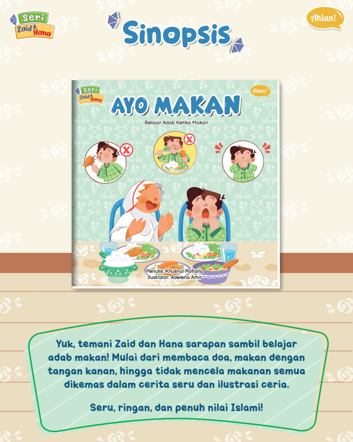 PO BUKU SERI ZAID DAN HANA : 10 BUKU CERITA ADAB ISLAMI ANAK BY AHLAN