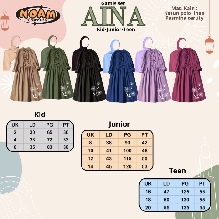 PO AINA SET GAMIS (TEEN) BY NOAM