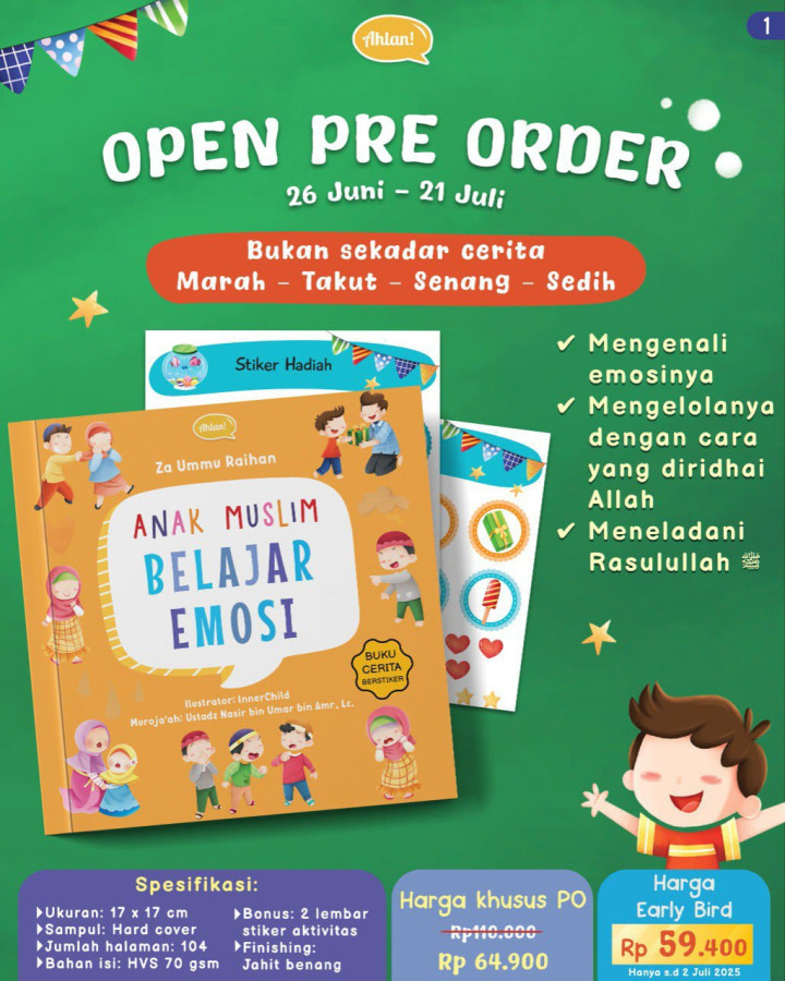 PO BUKU PO ANAK MUSLIM BELAJAR EMOSI - AHLAN