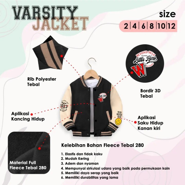 VARSITY JACKET BY LITTLE HERO