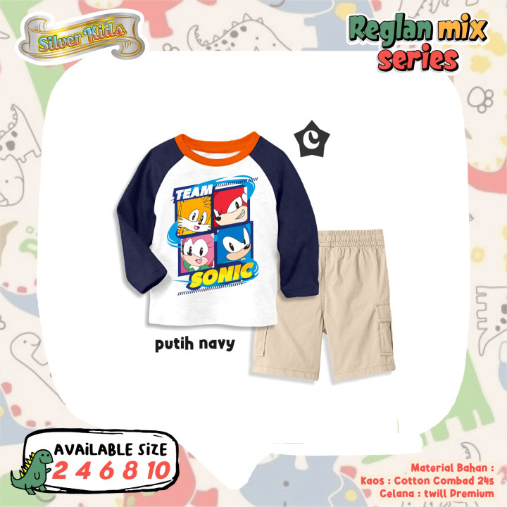 PO SET CARGO REGLAN MIX SERIES BY SILVER KIDS