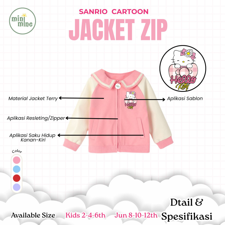 PO SANRIO CARTOON JACKET ZIP BY MINIMINE