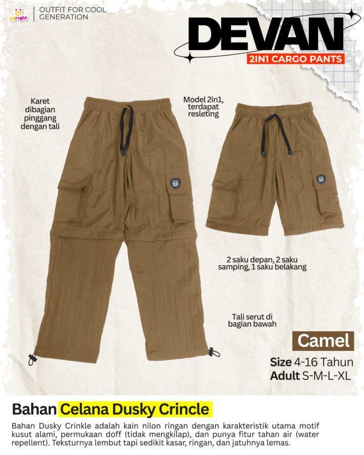 PO DEVAN 2IN1 CARGO PANTS BY UPRIGHT