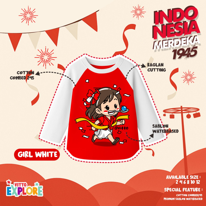 PO T-SHIRT INDONESIA MERDEKA BY VITTO EXPLORE