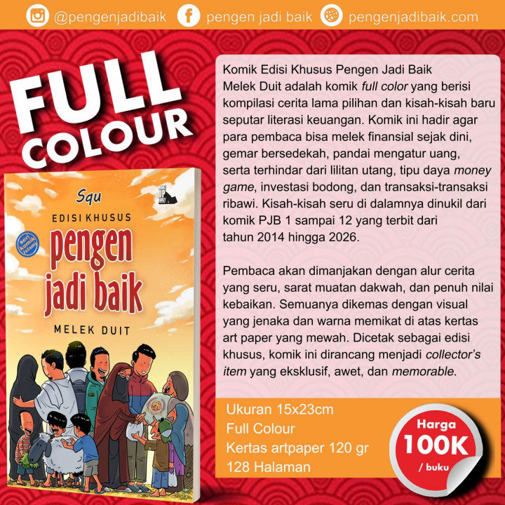 PO KOMIK EDISI KHUSUS PENGEN JADI BAIK MELEK DUIT