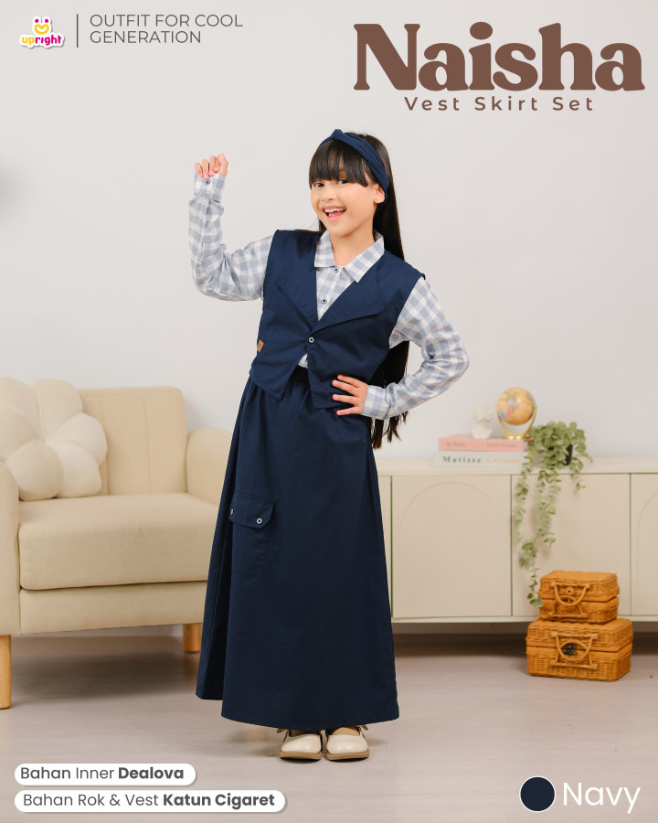 PO NAISHA VEST SKIRT SET BY UPRIGHT KIDS