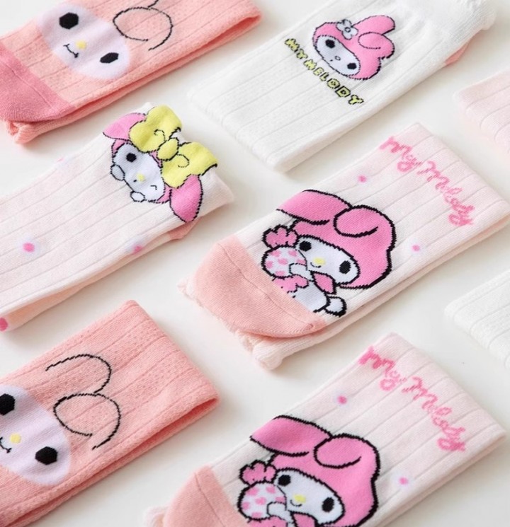 FAST PO MARU COTTON CALF SOCKS - MELODY SERIES