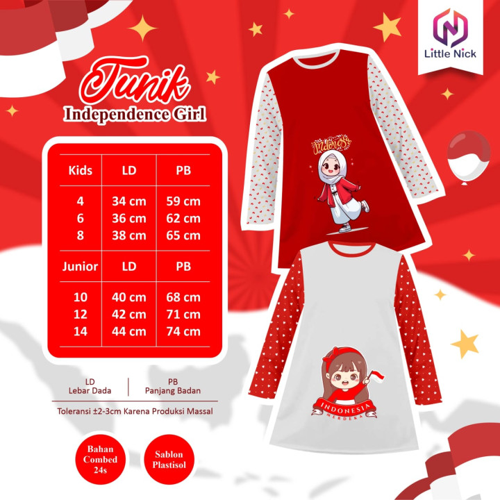 PO TUNIK INDEPENDENCE GIRL BY LITTLE NICK
