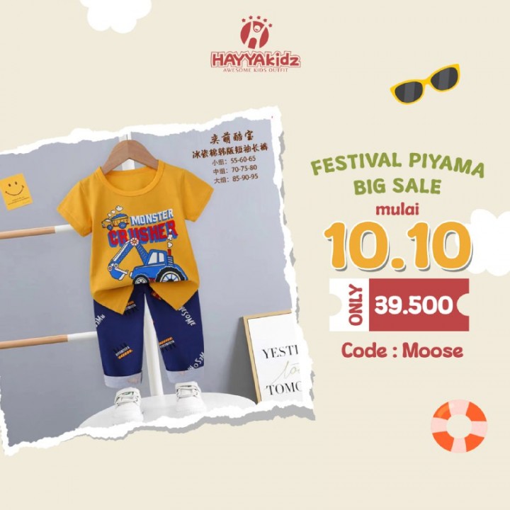 SERI 1 MOOSE  PENDEK PANJANG SET PIYAMA