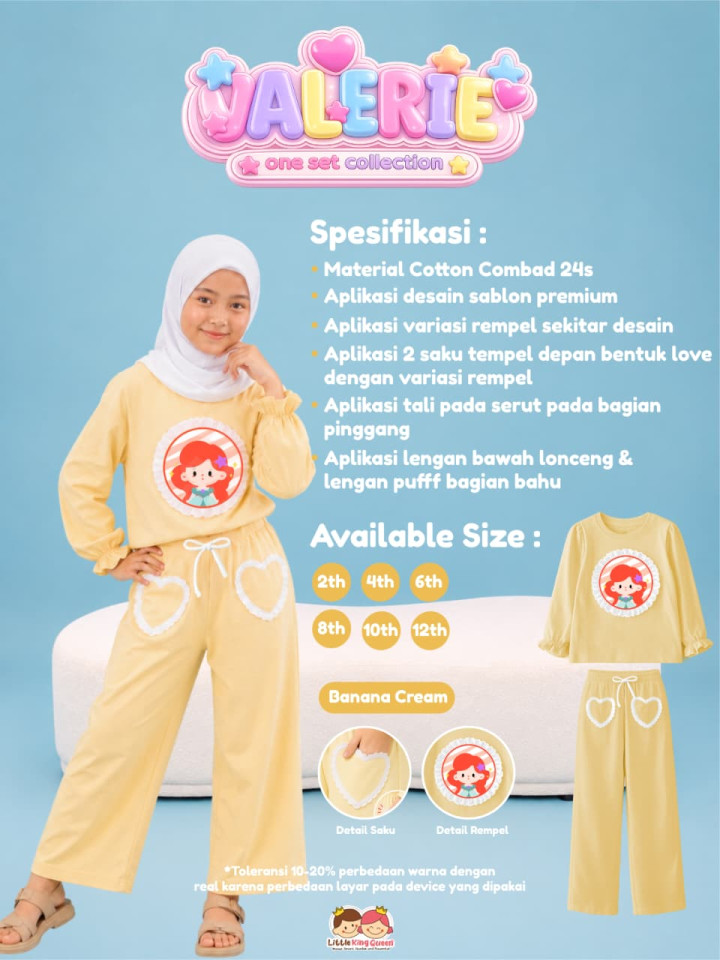 PO SET  VALERIE COLLECTION BY LITTLE KING QUEEN