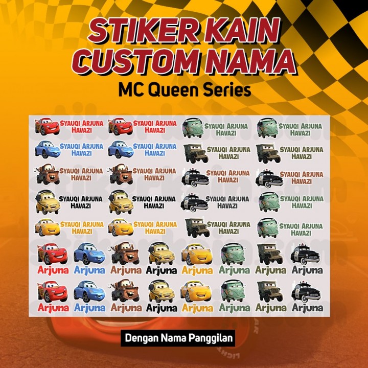 PO STIKER KAIN MC QUEEN CARS VOL 1 MGL