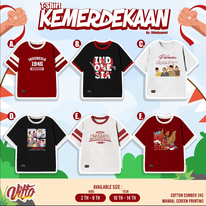 PO T-SHIRT KEMERDEKAAN (DEWASA) BY VITTO PALUGADA