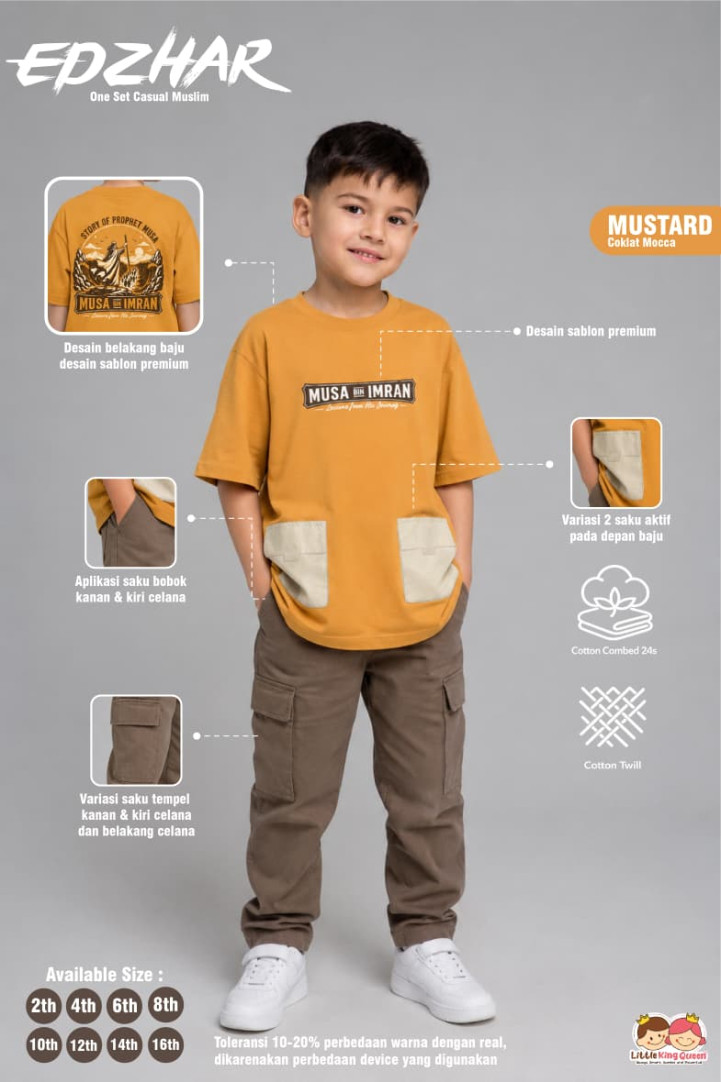 PO ONE SET EDZHAR BY LITTLE KING QUEEN