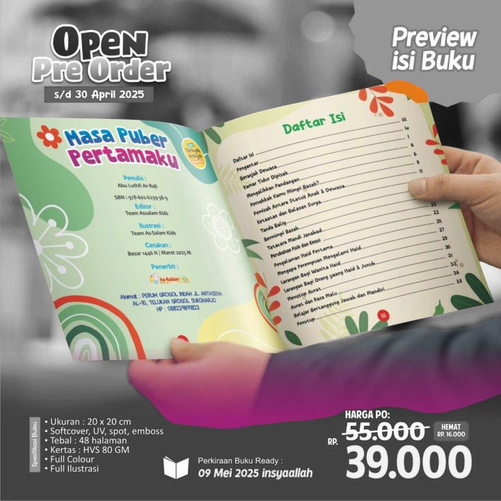 PO BUKU MASA PUBER PERTAMAKU BY AS-SALAM KIDS