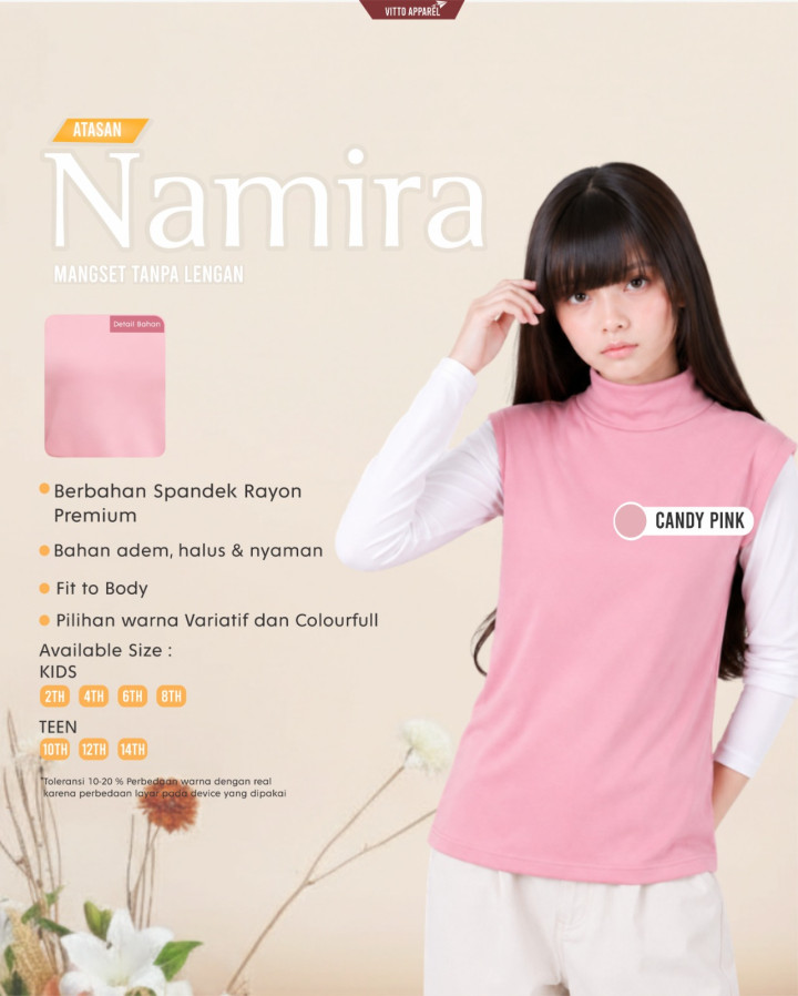 PO NAMIRA MANSET ANAK KUTUNG BY VITTO APPAREL