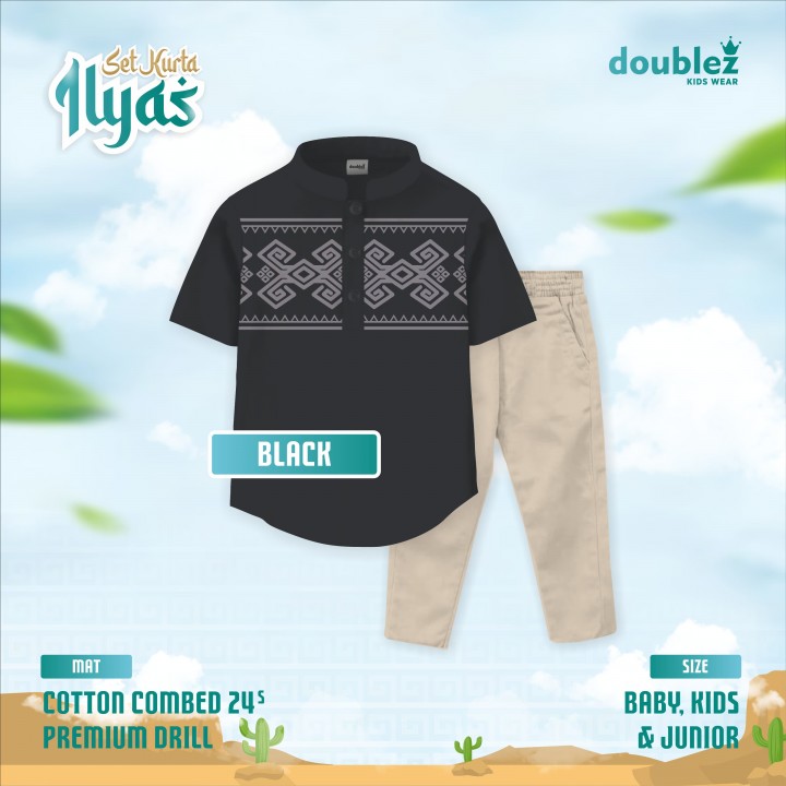 PO SET KURTA ILYAS (KIDS) BY DOUBLEZ