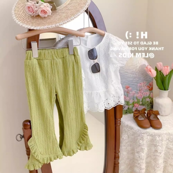FAST PO HAKUMEI RUFFLE LONG PANTS