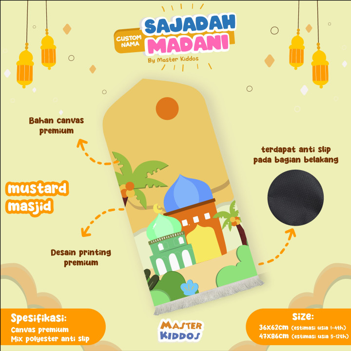 PO SAJADAH MADANI CUSTOM NAMA (KIDS) BY MASTER KIDDOS