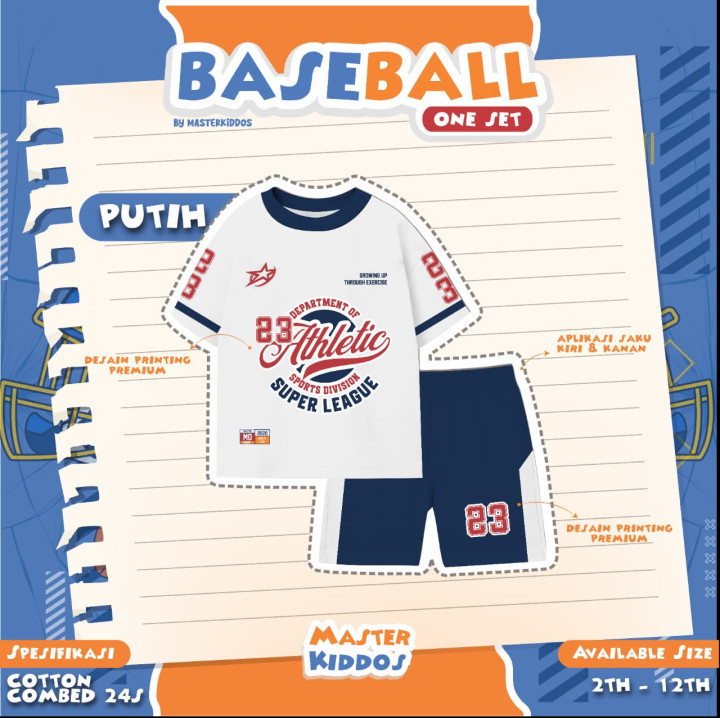 PO ONE SET BASEBALL BY MASTER KIDDOS