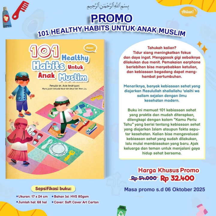 PO BUKU 101 HEALTHY HABITS UNTUK ANAK MUSLIM BY AHLAN