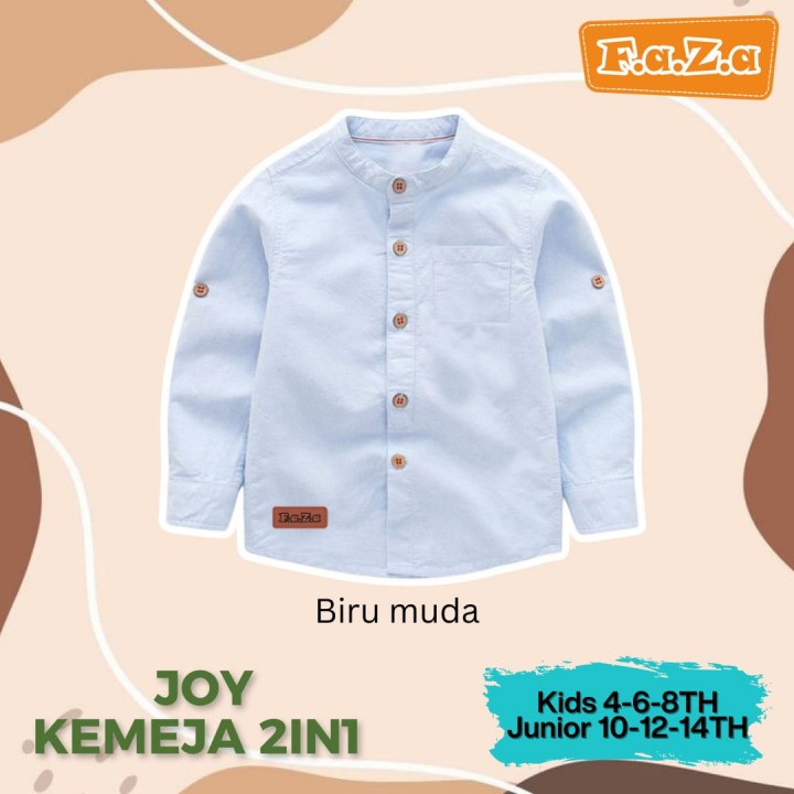 PO JOY SET KEMEJA 2IN1  BY FAZA