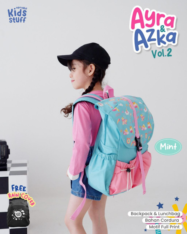 PO AYRA  AZKA VOL 2 BY UPRIGHT KIDS STUFF (BACKPACK,RAINCOVER)