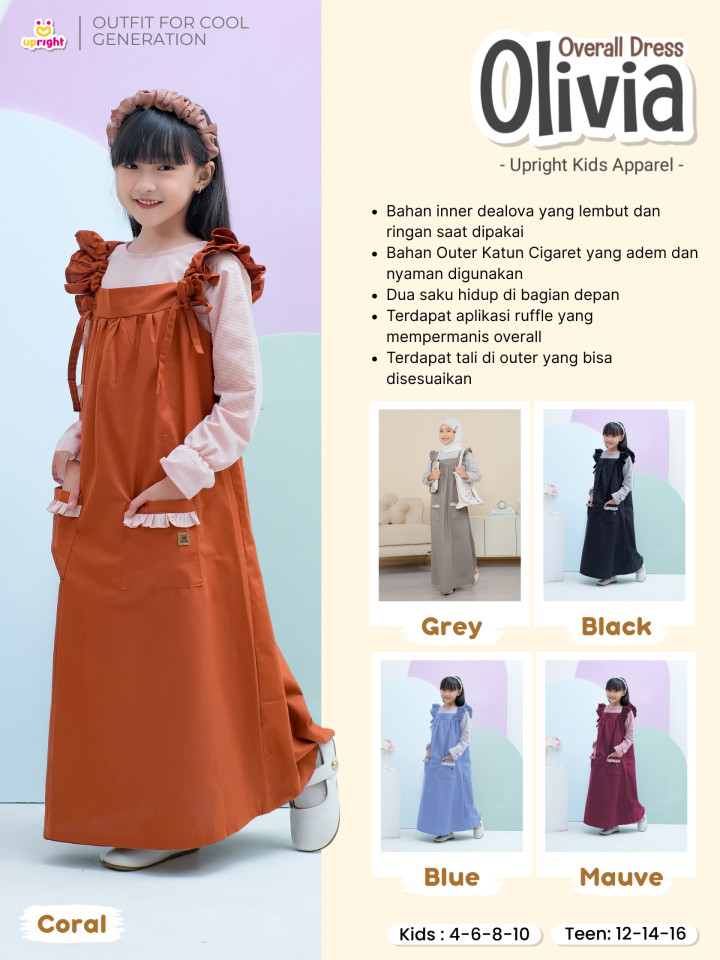 PO OLIVIA OVERALL DRESS BY UPRIGHT