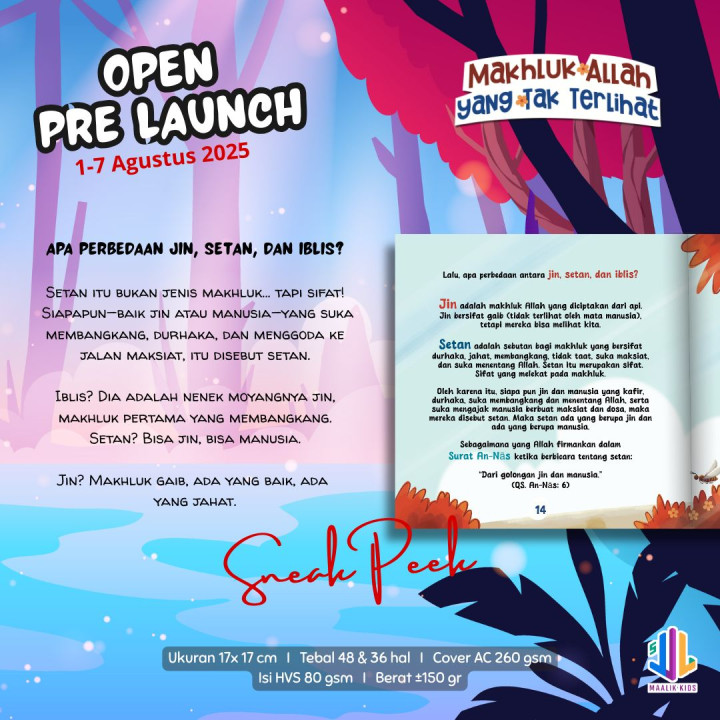 PO BUKU SERI MAKHLUK ALLAH YANG TAK TERLIHAT BY MAALIK KIDS