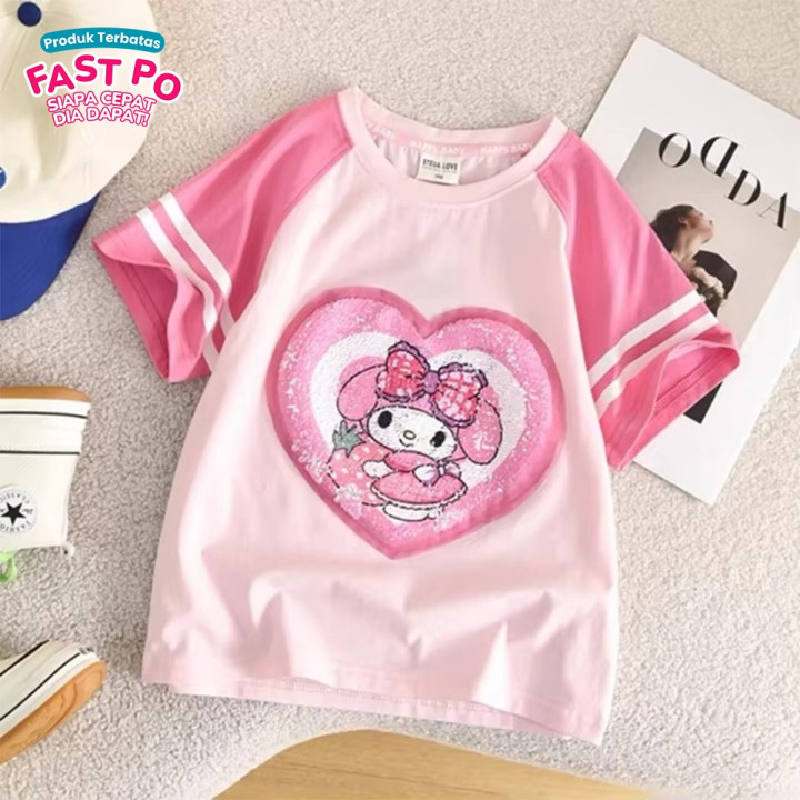 FAST PO SERI 1 SANRIO SEQUIN T-SHIRT
