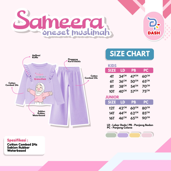 PO SAMEERA ONESET MUSLIMAH BY DASH