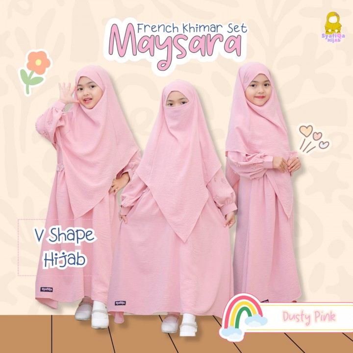 PO FRENCH KHIMAR SET MAYSARA V SHAPE HIJAB BY SYAFIQA