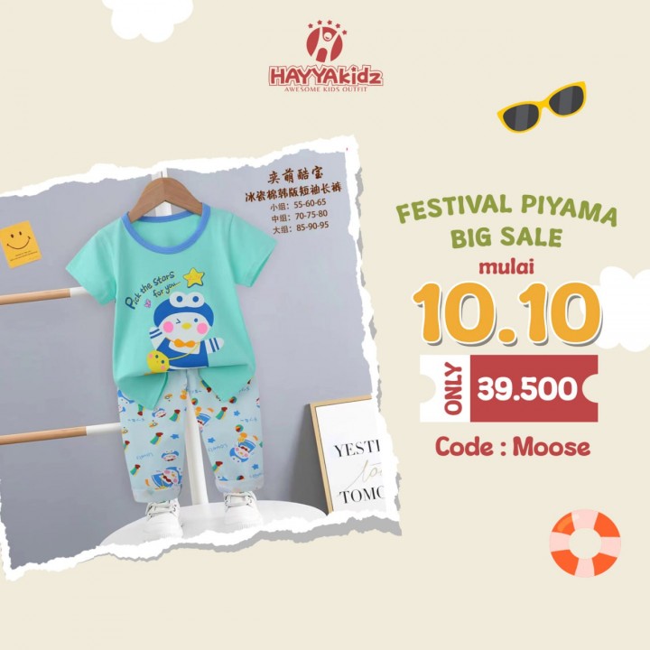 SERI 1 MOOSE  PENDEK PANJANG SET PIYAMA