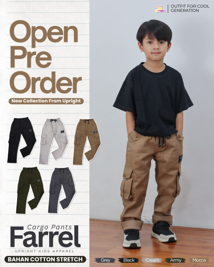 PO CARGO PANTS FARREL BY UPRIGHT KIDS