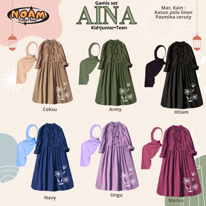 PO AINA SET GAMIS (KIDS) BY NOAM