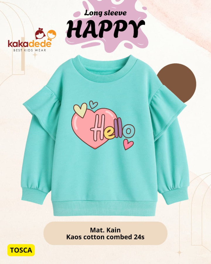 PO LONGSLEEVE HAPPY (TEEN & JUMBO) BY KAKADEDE