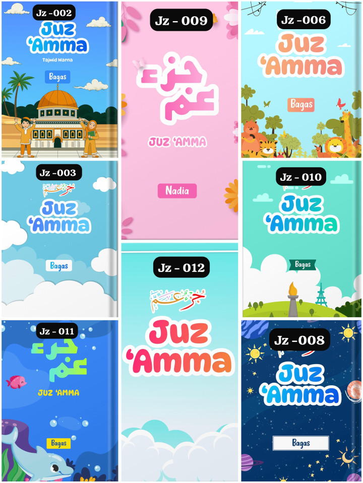 PO JUZ AMMA TAJWID WARNA 7IN1 CUSTOM NAME