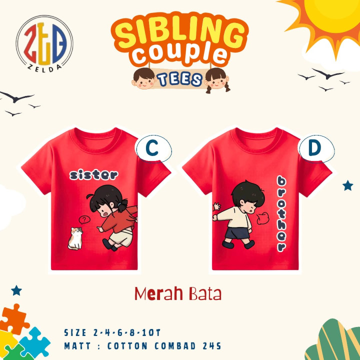 PO SIBLING COUPLE TEES BY ZELDA