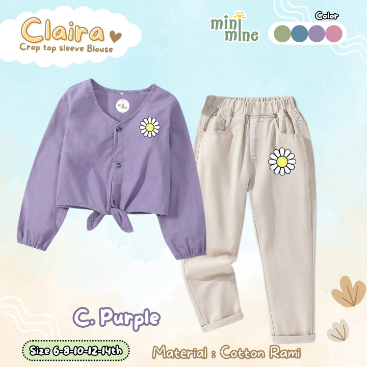 PO CLAIRA CROP TOP SLEVE BLOUSE BY MINIMINE