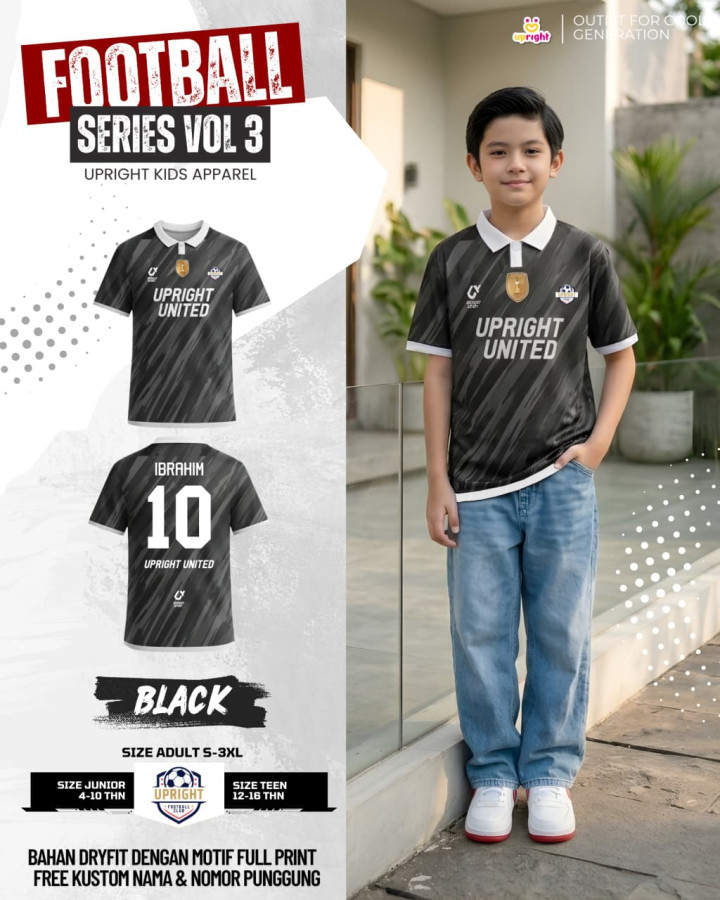 PO FOOTBALL SERIES TSHIRT VOL 3 CUSTOM NAME DAN NO PUNGGUNG BY UPRIGHT