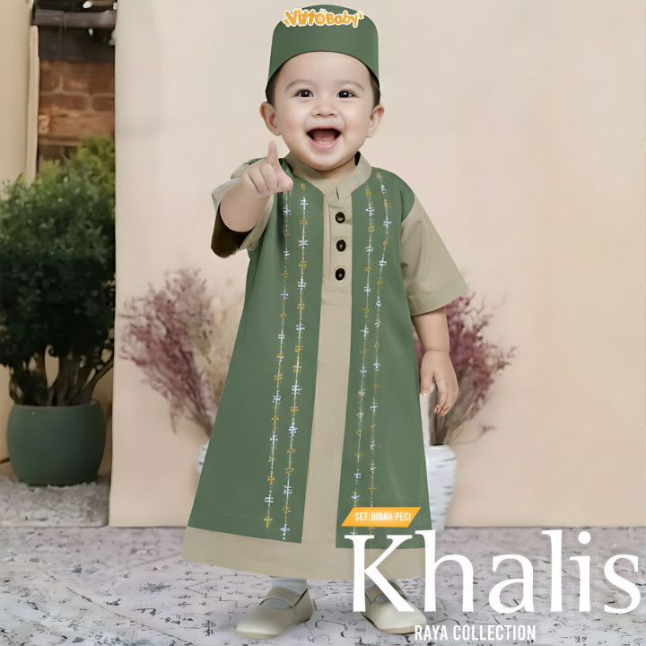 PO SET JUBAH KHALIS BY VITTO BABY