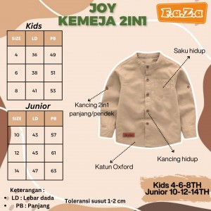 PO JOY SET KEMEJA 2IN1  BY FAZA