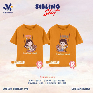 PO SIBLING TSHIRT CUSTOM NAME LENGAN PENDEK BY HK GROUP