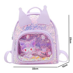 FAST PO KUROMI GLITTER 3D BACKPACK