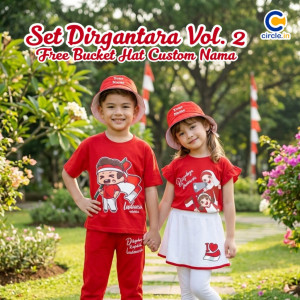 PO SET DIRGANTARA FREE BUCKET HAT CUSTOME NAME VOL 2 BY CIRCLE.IN