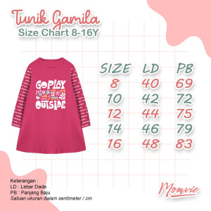 READY STOK TUNIK GAMILA BY MOMVIE