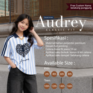 PO ONESET JERSEY AUDREY SPORTY CUSTOM NAMA BY MASTER KIDDOS
