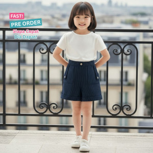 FAST PO STRIPE BUTTON SHORTPANS