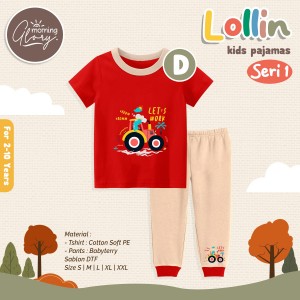 SERI 1 LOLLIN PENDEK PANJANG SET PIYAMA ANAK MGL