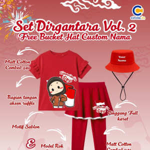 PO SET DIRGANTARA FREE BUCKET HAT CUSTOME NAME VOL 2 BY CIRCLE.IN