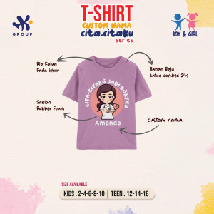  PO T-SHIRT CUSTOM NAMA CITA-CITAKU SERIES BY HK GROUP